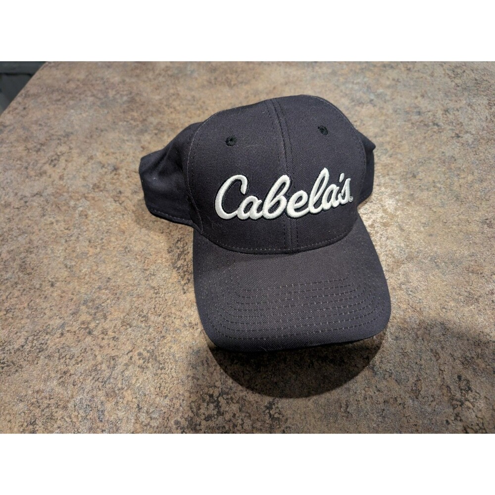 Cabela's Cap Black One Size Adjustable Embroidered Vented Holes